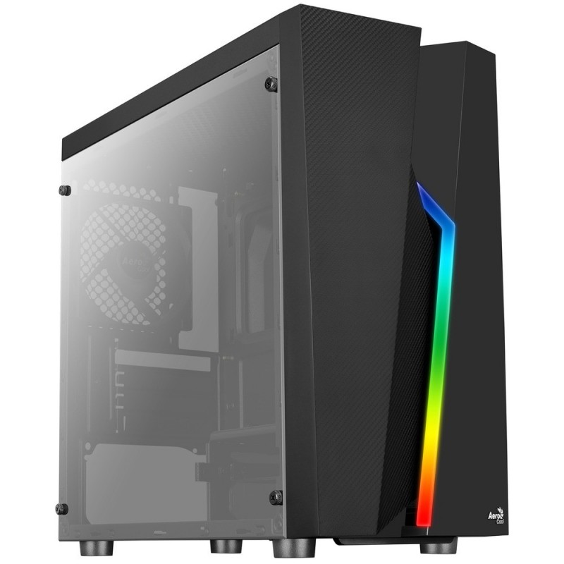 Корпус Aerocool Bolt A-BK-v1, без БП, ATX, Midi-Tower, черный